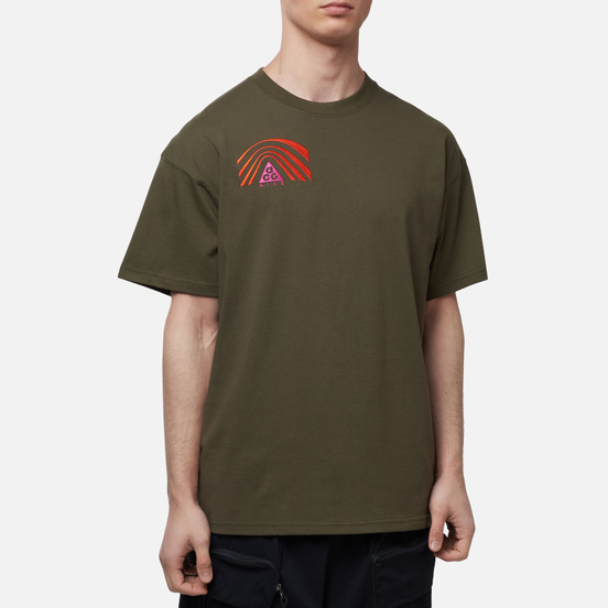 Мужская футболка Nike ACG NRG Splattered Cargo Khaki/Active Fuchsia