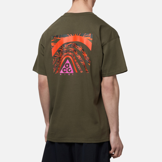 Мужская футболка Nike ACG NRG Splattered Cargo Khaki/Active Fuchsia