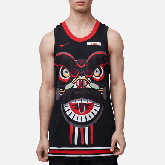 Мужская футболка Nike x CLOT NRG GE Jersey Black/University Red/White