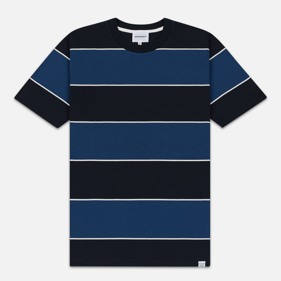 Мужская футболка Norse Projects Johannes 3 Stripe Twilight Blue