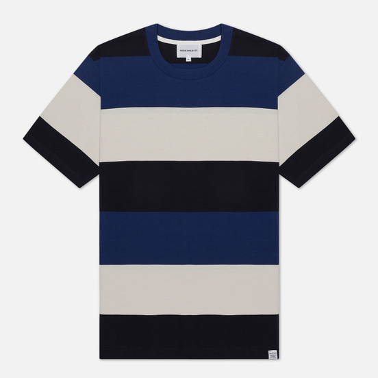 Мужская футболка Norse Projects Johannes Border Stripe Twilight Blue
