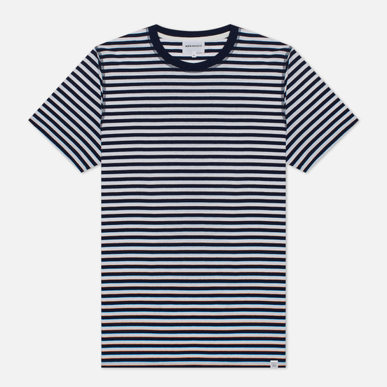 Мужская футболка Norse Projects Niels Classic Stripe Dark Navy/White