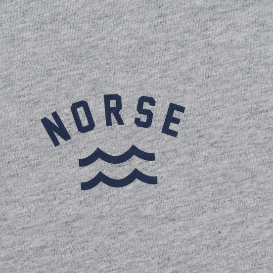 Мужская футболка Norse Projects Niels Ivy Wave Logo Light Grey Melange