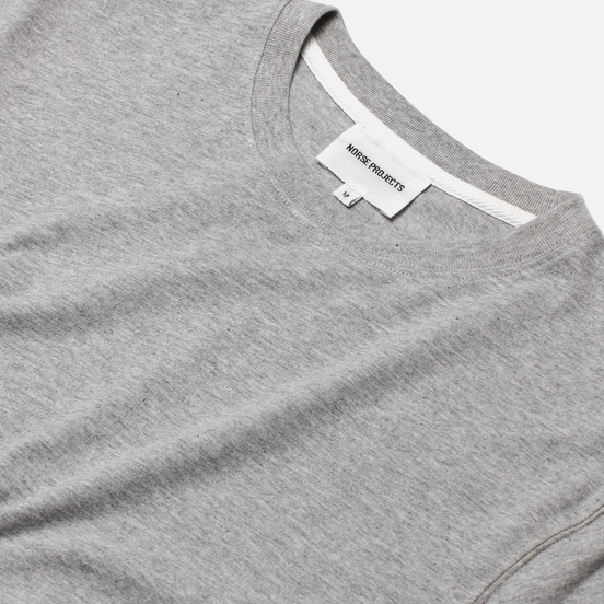 Мужская футболка Norse Projects Niels Standard Light Grey Melange