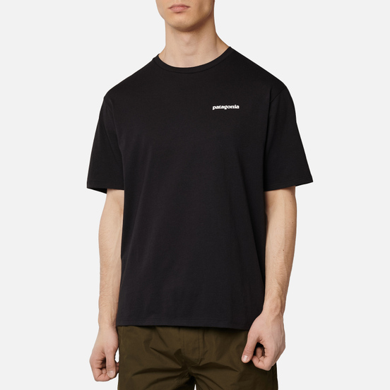 Мужская футболка Patagonia P-6 Logo Organic Black