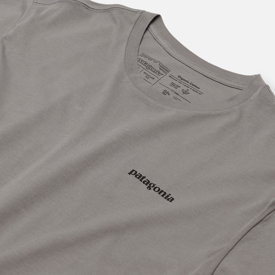 Мужская футболка Patagonia P-6 Logo Organic Feather Grey