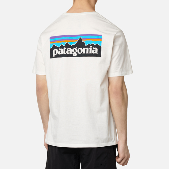 Мужская футболка Patagonia P-6 Logo Organic White