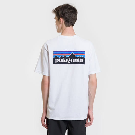 Мужская футболка Patagonia P-6 Logo White