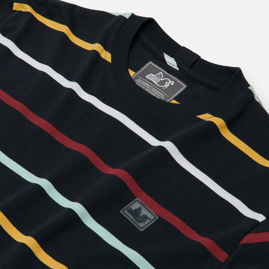 Мужская футболка Peaceful Hooligan Alden Navy Stripe