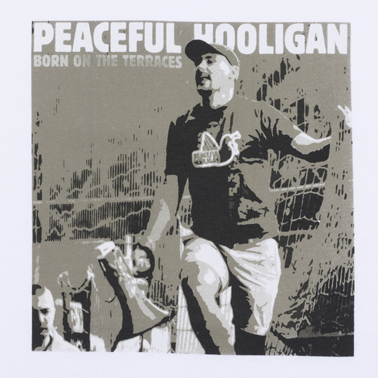 Мужская футболка Peaceful Hooligan Fanatic White