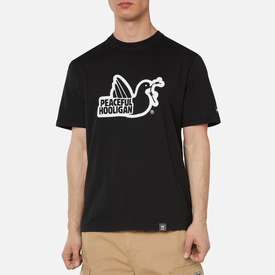 Мужская футболка Peaceful Hooligan Outline Dove Black