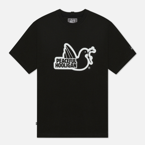 Мужская футболка Peaceful Hooligan Outline Dove Black