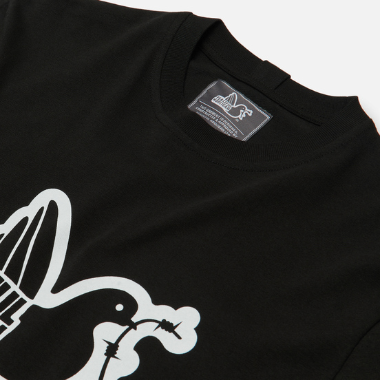 Мужская футболка Peaceful Hooligan Outline Dove Black