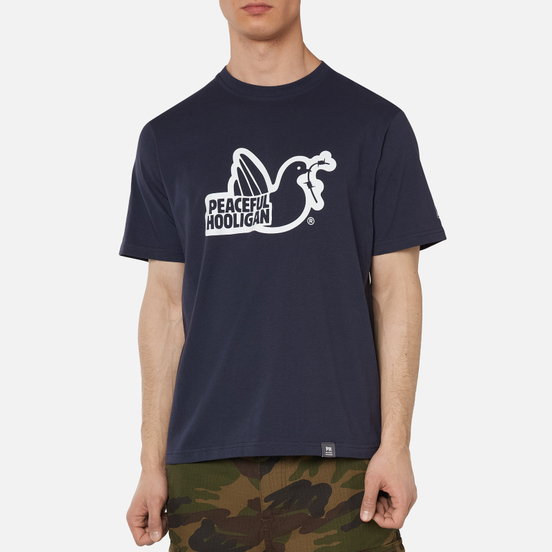 Мужская футболка Peaceful Hooligan Outline Dove Navy