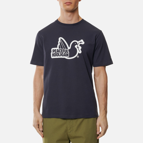 Мужская футболка Peaceful Hooligan Outline Dove Navy