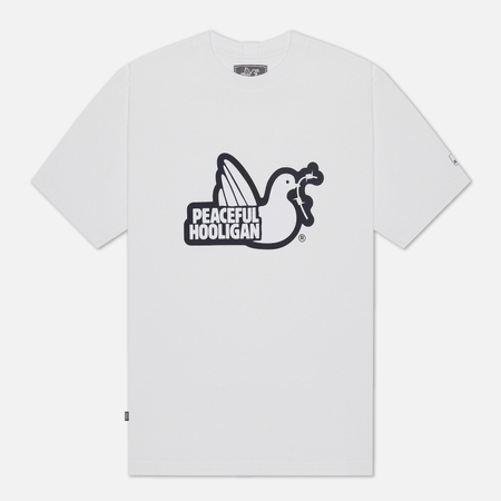 Мужская футболка Peaceful Hooligan Outline Dove, цвет белый, размер XS