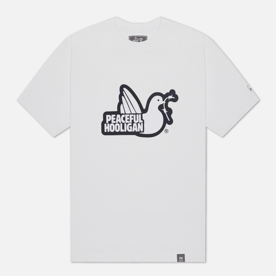 Мужская футболка Peaceful Hooligan Outline Dove White