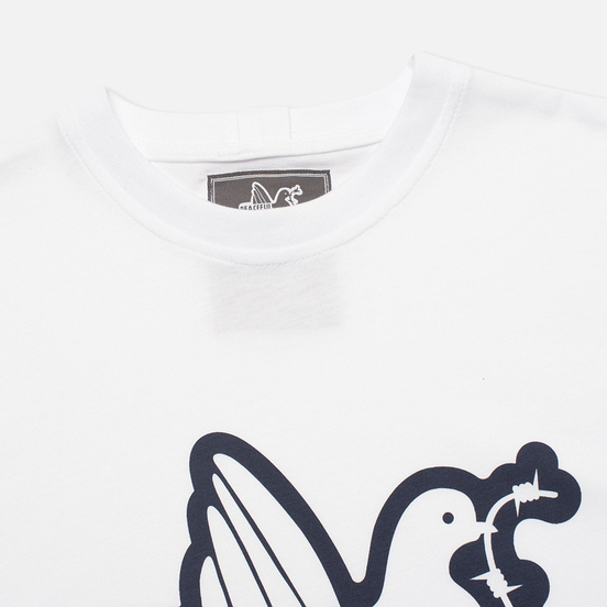 Мужская футболка Peaceful Hooligan Outline Dove White