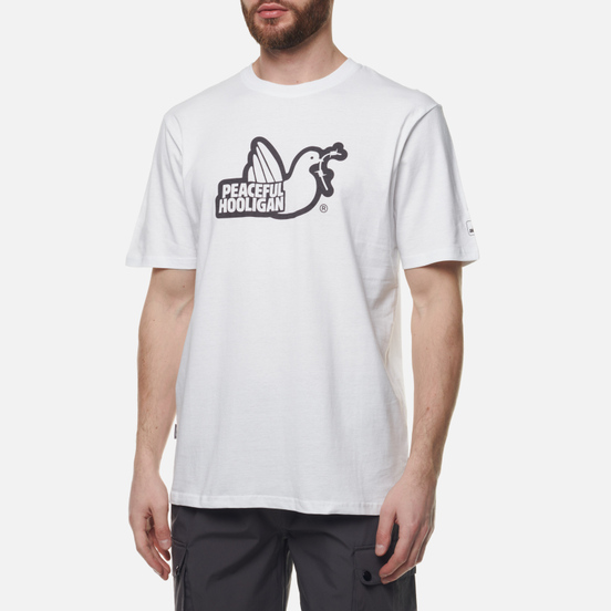 Мужская футболка Peaceful Hooligan Outline Dove White