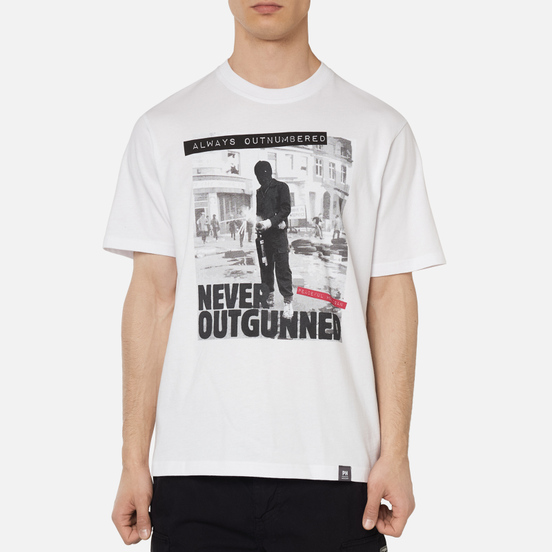 Мужская футболка Peaceful Hooligan Outnumbered White