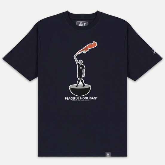 Мужская футболка Peaceful Hooligan Referee Navy