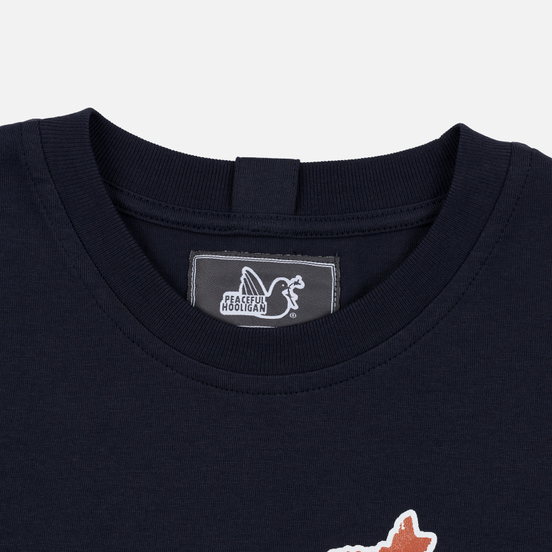 Мужская футболка Peaceful Hooligan Referee Navy