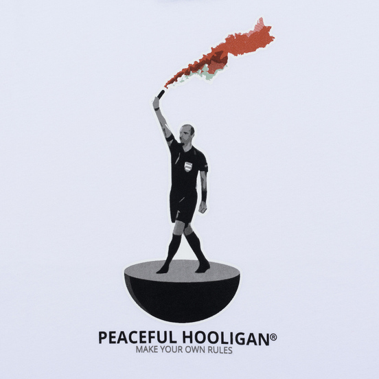 Мужская футболка Peaceful Hooligan Referee White