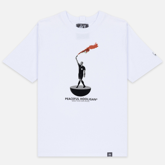 Мужская футболка Peaceful Hooligan Referee White