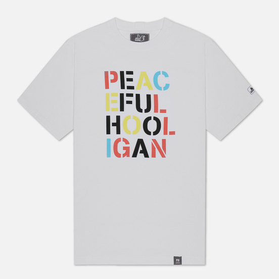 Мужская футболка Peaceful Hooligan Stencil White