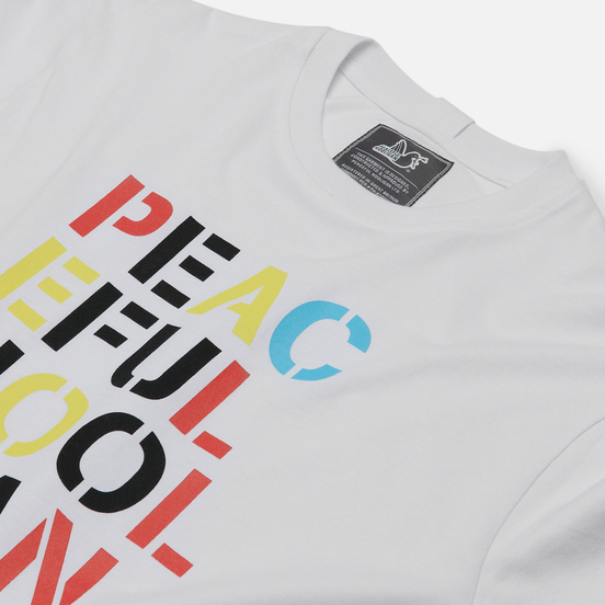 Мужская футболка Peaceful Hooligan Stencil White