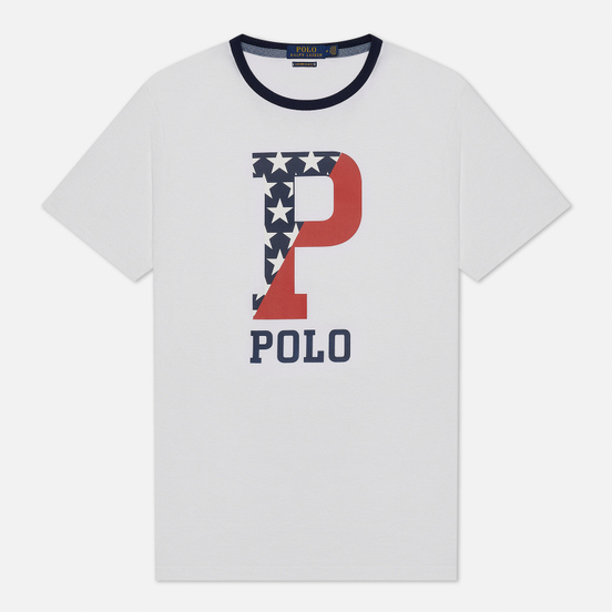 Мужская футболка Polo Ralph Lauren Big P Americana Inspired White
