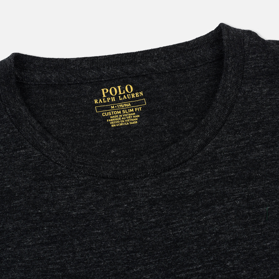 Мужская футболка Polo Ralph Lauren Classic Crew Neck 26/1 Jersey Black Marl Heather