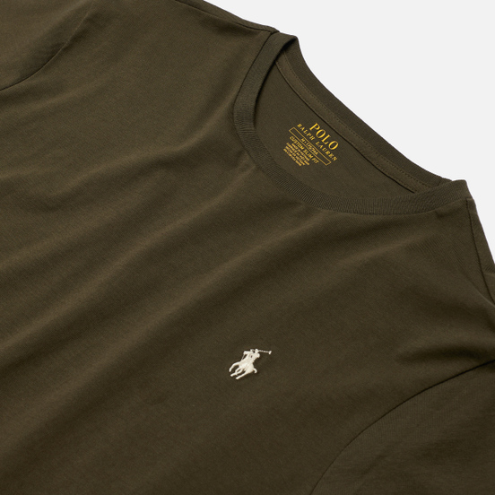 Мужская футболка Polo Ralph Lauren Classic Crew Neck 26/1 Jersey Defender Green