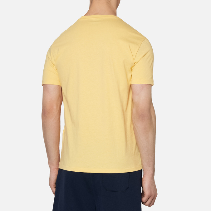 Мужская футболка Polo Ralph Lauren, цвет жёлтый, размер XL 710-671438-147 Classic Crew Neck 26/1 Jersey - фото 4