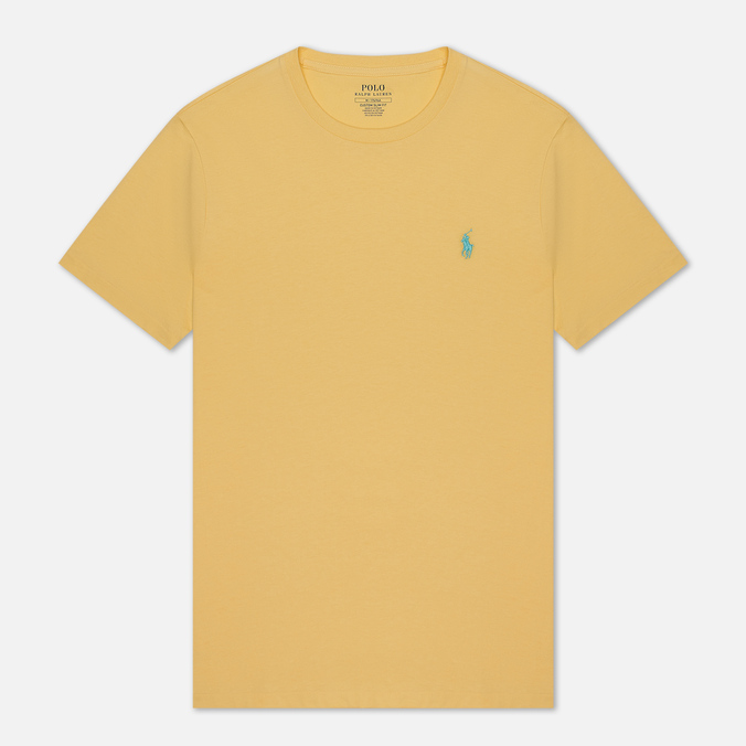 Мужская футболка Polo Ralph Lauren, цвет жёлтый, размер XL 710-671438-147 Classic Crew Neck 26/1 Jersey - фото 1
