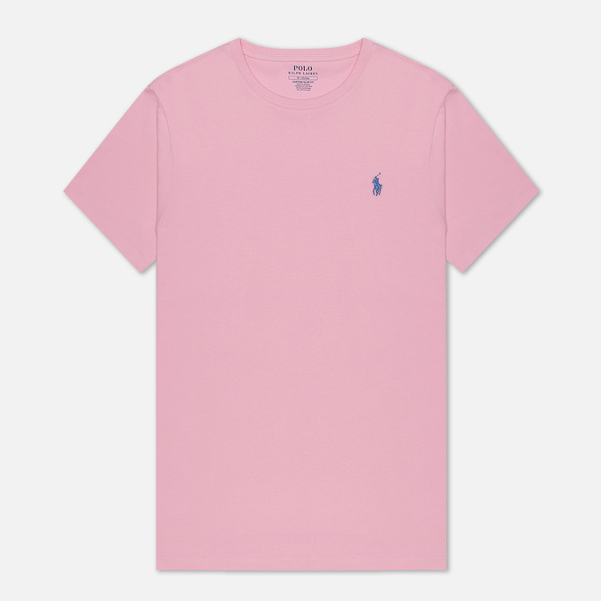 Мужская футболка Polo Ralph Lauren, цвет розовый, размер S 710-671438-145 Classic Crew Neck 26/1 Jersey - фото 1