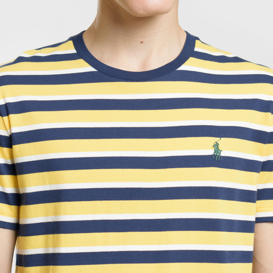 Мужская футболка Polo Ralph Lauren Classic Crew Neck Stripe Chrome Yellow/Multicolor