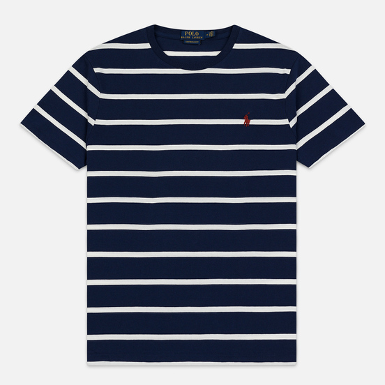 Мужская футболка Polo Ralph Lauren Classic Crew Neck Stripe Newport Navy/Nevis