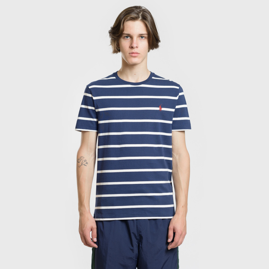 Мужская футболка Polo Ralph Lauren Classic Crew Neck Stripe Newport Navy/Nevis