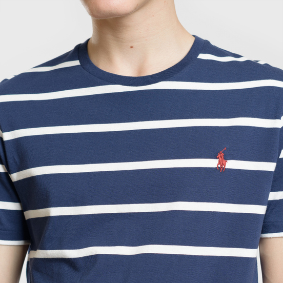 Мужская футболка Polo Ralph Lauren Classic Crew Neck Stripe Newport Navy/Nevis