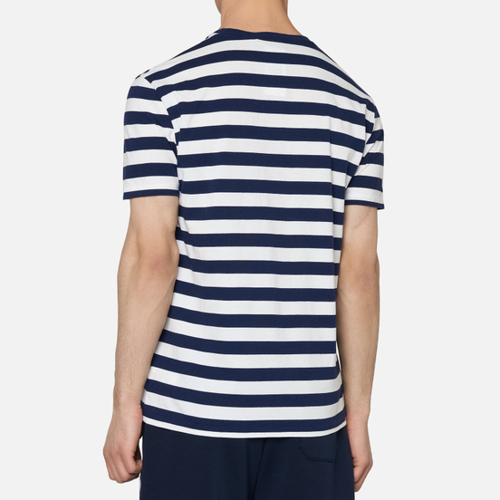 Мужская футболка Polo Ralph Lauren Classic Fit Striped Washed Cotton French Navy/White