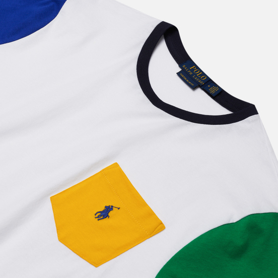 Мужская футболка Polo Ralph Lauren Colour Block Pocket White/Multi