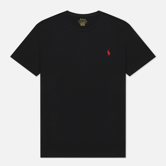 Мужская футболка Polo Ralph Lauren Custom Fit Crew Neck 26/1 Jersey Black