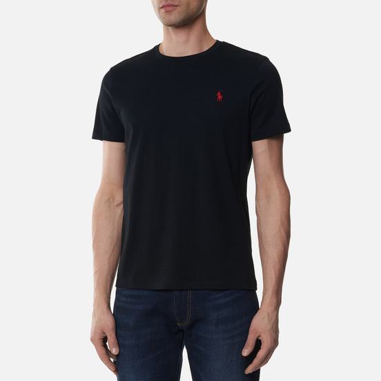 Мужская футболка Polo Ralph Lauren Custom Fit Crew Neck 26/1 Jersey Black