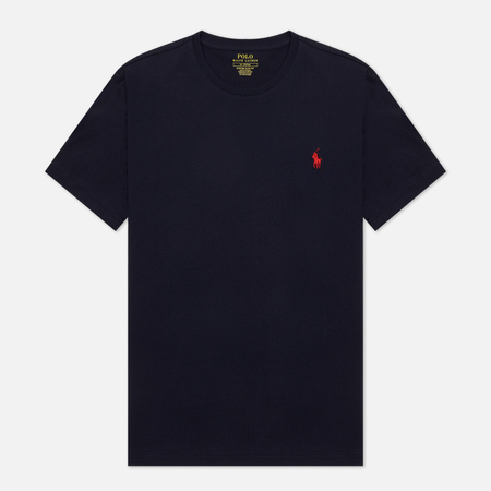 Мужская футболка Polo Ralph Lauren Custom Fit Crew Neck 26/1 Jersey, цвет синий, размер XXL