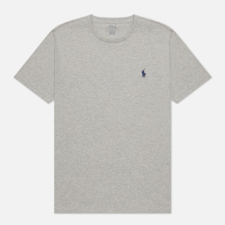 Мужская футболка Polo Ralph Lauren Custom Fit Crew Neck 26/1 Jersey, цвет серый, размер XL