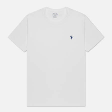 Мужская футболка Polo Ralph Lauren Custom Fit Crew Neck 26/1 Jersey, цвет белый, размер XXXL