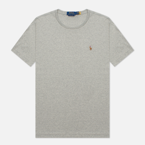 Мужская футболка Polo Ralph Lauren Custom Slim Fit Interlock Andover Heather