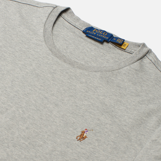 Мужская футболка Polo Ralph Lauren Custom Slim Fit Interlock Andover Heather