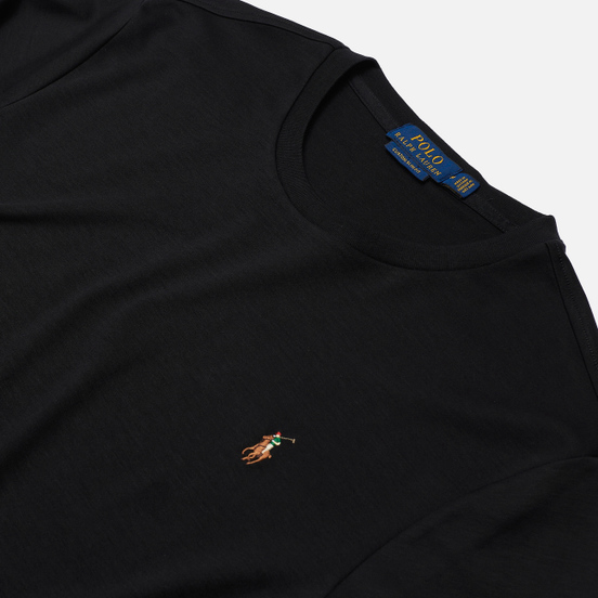 Мужская футболка Polo Ralph Lauren Custom Slim Fit Interlock Black
